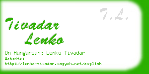 tivadar lenko business card